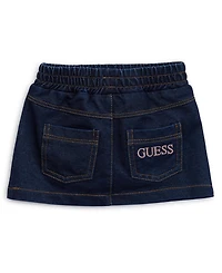 Guess Baby Girl 2-Piece Stretch Jersey Printed T-Shirt and Knit Denim Skirt