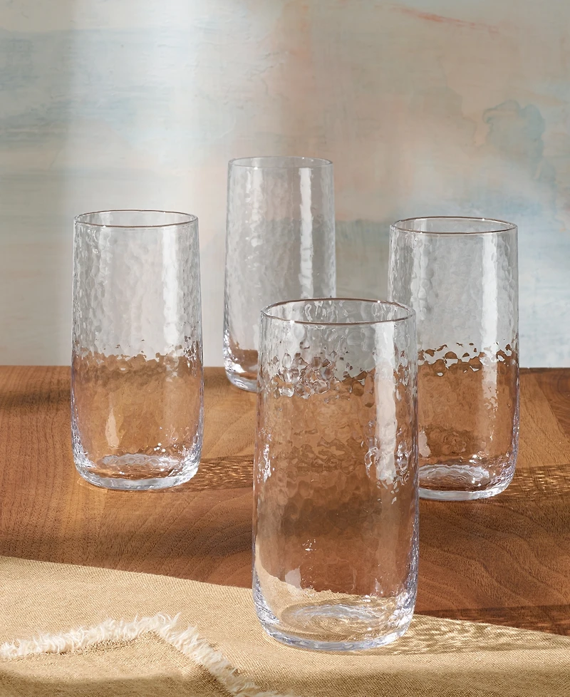 Oake Textured Highball Glasses, Set of 4, Exclusively at Macy's