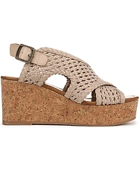 Blowfish Malibu Women's Andrea Square Peep Toe Slingback Wedge Sandals