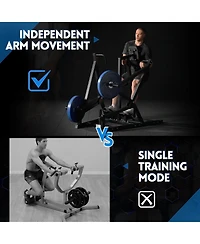Mikolo Seated Row Machine, Plate Loaded Back Machines Home Gym Back Row Machine, Leverage Row Machine with Independent Arms & Multi Grips, Lat Machine