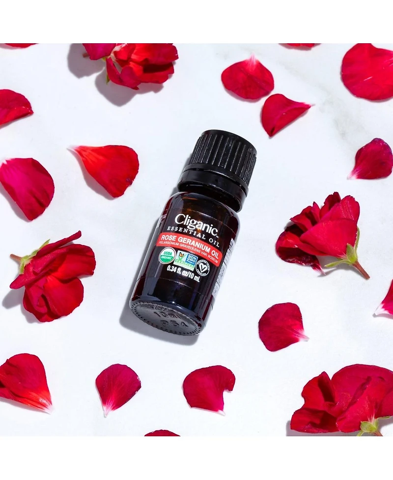 Cliganic Organic Rose Geranium Essential Oil