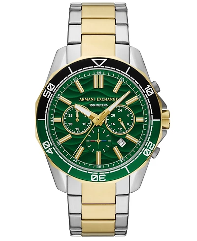 A|X Armani Exchange Men's Quartz Chronograph Two-Tone Stainless-Steel Watch, 44mm