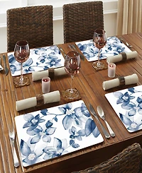 CounterArt Blooming Whispers Hardboard Cork Placemats, Set of 4