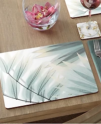 CounterArt Tropical Foliage Hardboard Cork Placemats, Set of 4