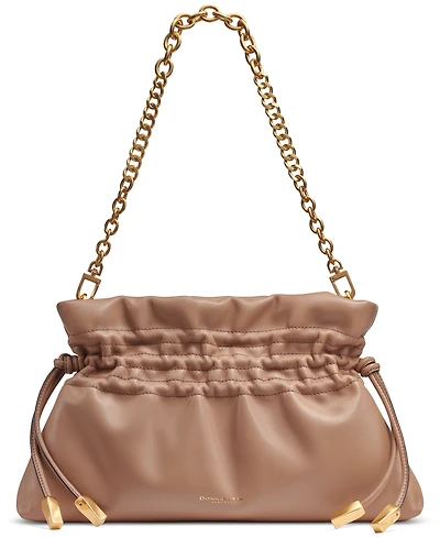 Donna Karan New York Southold Leather Clutch with Chain Strap