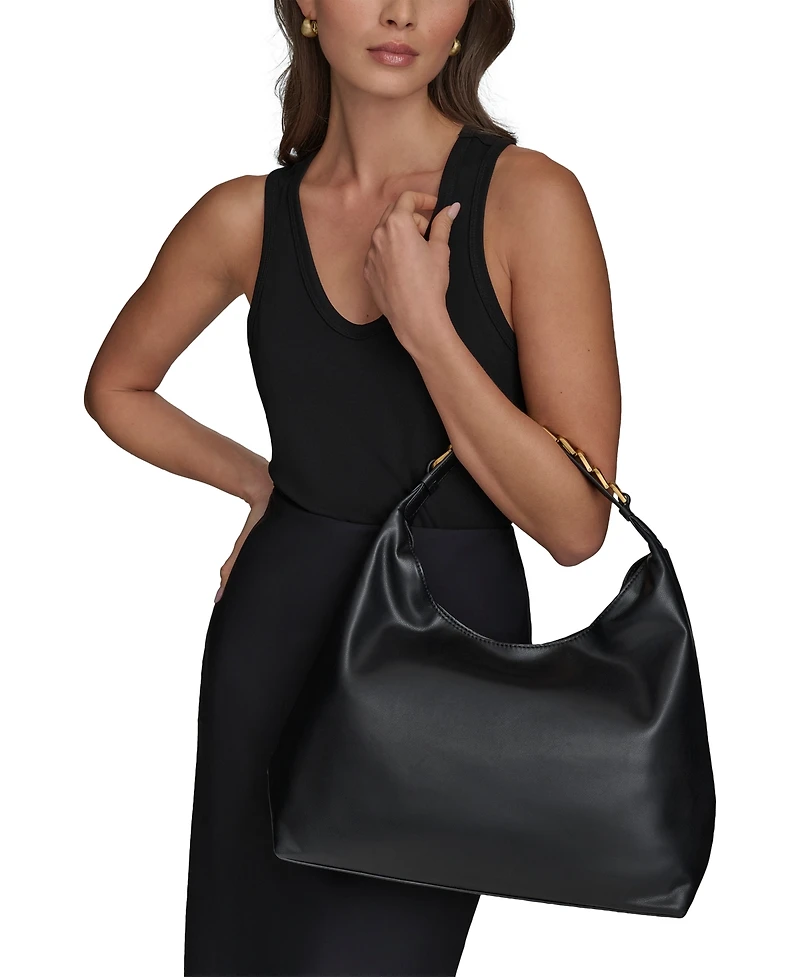 Donna Karan New York Bellmore Small Shoulder with Bezel Strap