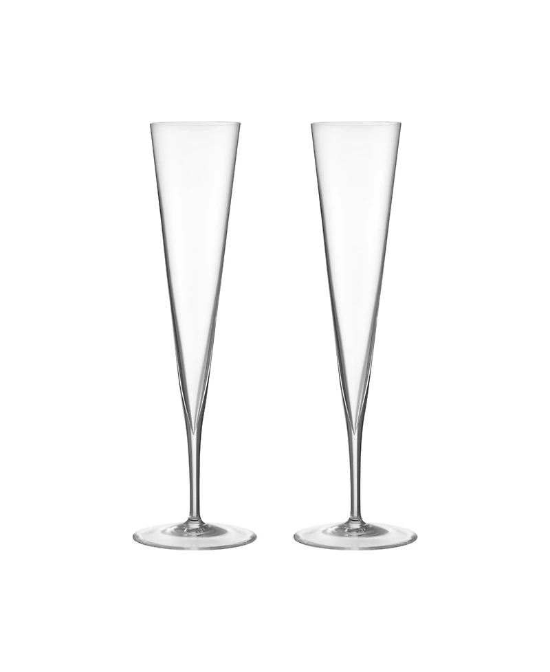 Orrefors Geometry Champagne Glass, Set of 2