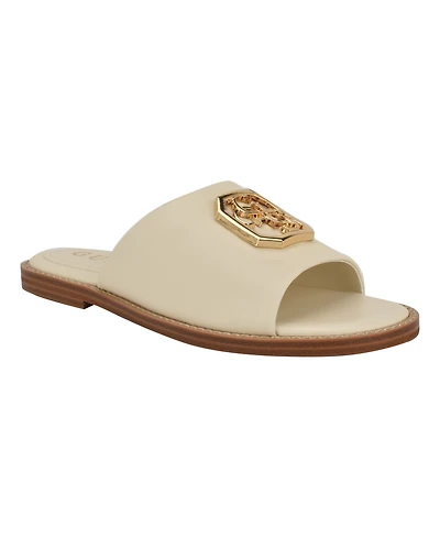 Guess Women's Graysie Quattro G Embellished Flat Sandal