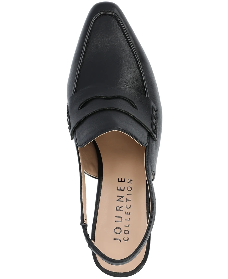 Journee Collection Women's Amory Tailored Kitten Heel Slingback Pumps
