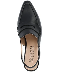 Journee Collection Women's Amory Tailored Kitten Heel Slingback Pumps