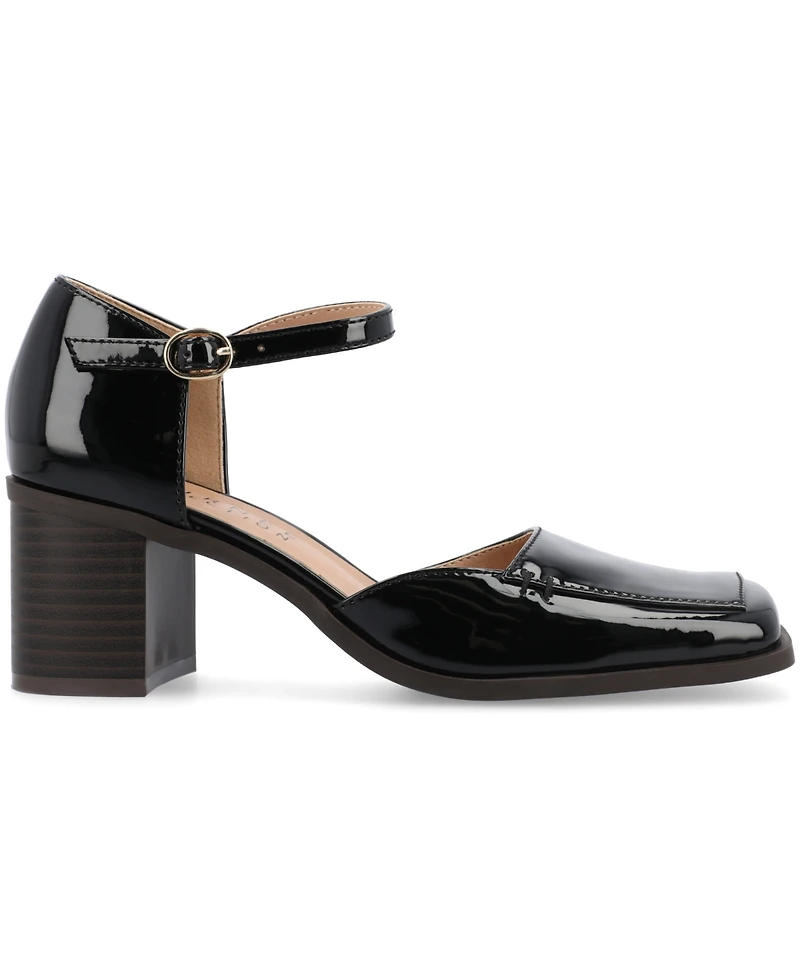 Journee Collection Women's Evangeline Square Toe Pumps