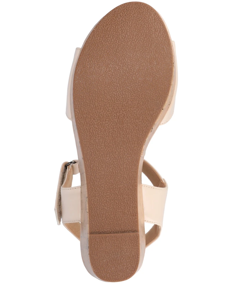Journee Collection Women's Ranae Ankle Strap Platform Cork Wedge Sandals
