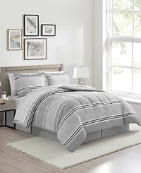 Sunham Aiden Striped 8-Pc. Comforter Sets, Exclusively at Macy's