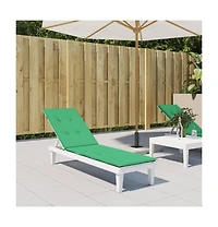 vidaXL Deck Chair Cushion Green (29.5"+41.3")x19.7"x1.6"