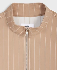 Mode of One Men's Pinstripe 1/4-Zip Track Jacket, Exclusively at Macy's