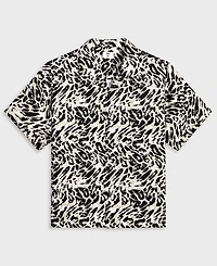 Mode of One Men's Relaxed-Fit Leopard-Print Button-Down Camp Shirt, Exclusively at Macy's