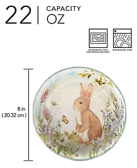 Certified International Easter Meadow Soup Bowls, Set of 4