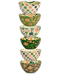 Certified International St. Patrick's Day Shamrock Bowls, Set of 6