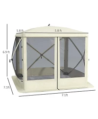 Outsunny 7.1' x 7.1' Outdoor Pop Up Party Tent Canopy w/ Carry Bag,