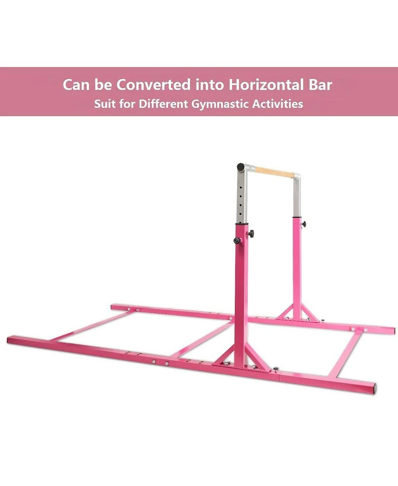 Kids Double Horizontal Bars Gymnastic Training Parallel Bars Adjustable