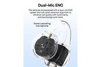 Baseus True Wireless Earbuds Bluetooth 5.3 Open Ear Headphones Sport Earphones,AirGo White