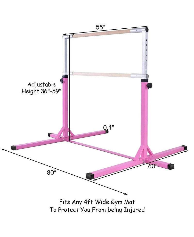 Adjustable Gymnastics Horizontal Bar for Kids