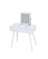 Vanity Table Set with Led Mirror – Modern Makeup Desk with Storage for Bedroom or Dressing Room