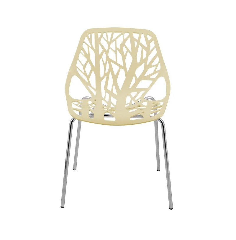 Modern Asbury Dining Chair w/ Chromed Legs