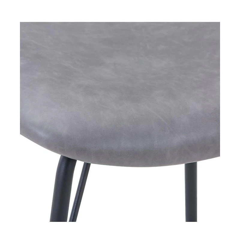 Modern Faux Leather Split-Back Upholstered Dining Chair (Set of 2)