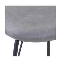 Modern Faux Leather Split-Back Upholstered Dining Chair (Set of 2)