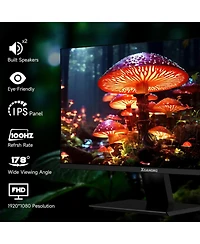 memzuoix Led Rechargeable Wireless Mouse and 24 Inch Computer Monitor 100hz 1920 x 1080p with Hdmi