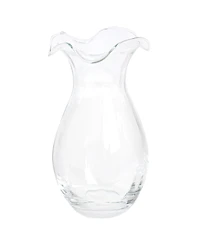 Vietri Hibiscus Glass Vertical Fluted Vase