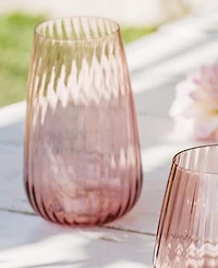 Vietri Francesca Blush High Ball Glass