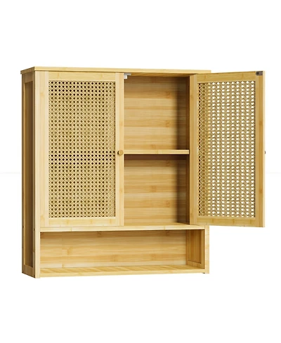 Unho Double Door Bathroom Wall Medicine Cabinet: Kitchen Storage Cabinet with 3 Shelves