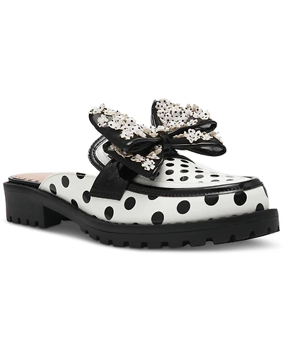 Betsey Johnson Women's Evaline Bow Embellished Slip-On Loafers