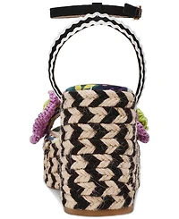 Betsey Johnson Women's Marabela Macrame Platform Wedge Sandals
