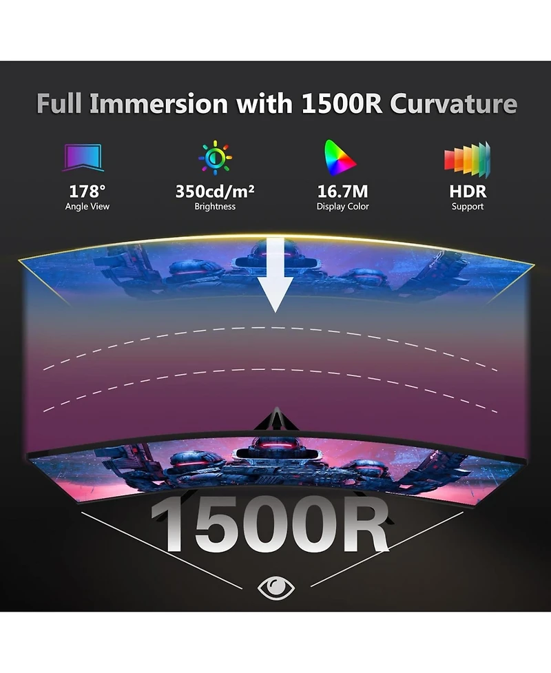 Z-edge 27 inch 1080P Full Hd 240Hz 1ms Curved Gaming Monitor