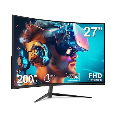 Z-edge 27 inch 1920 x 1080 Full Hd 200 Hz 1 ms Curved Gaming Monitor, Hdmi 2.1, Dp 1.4