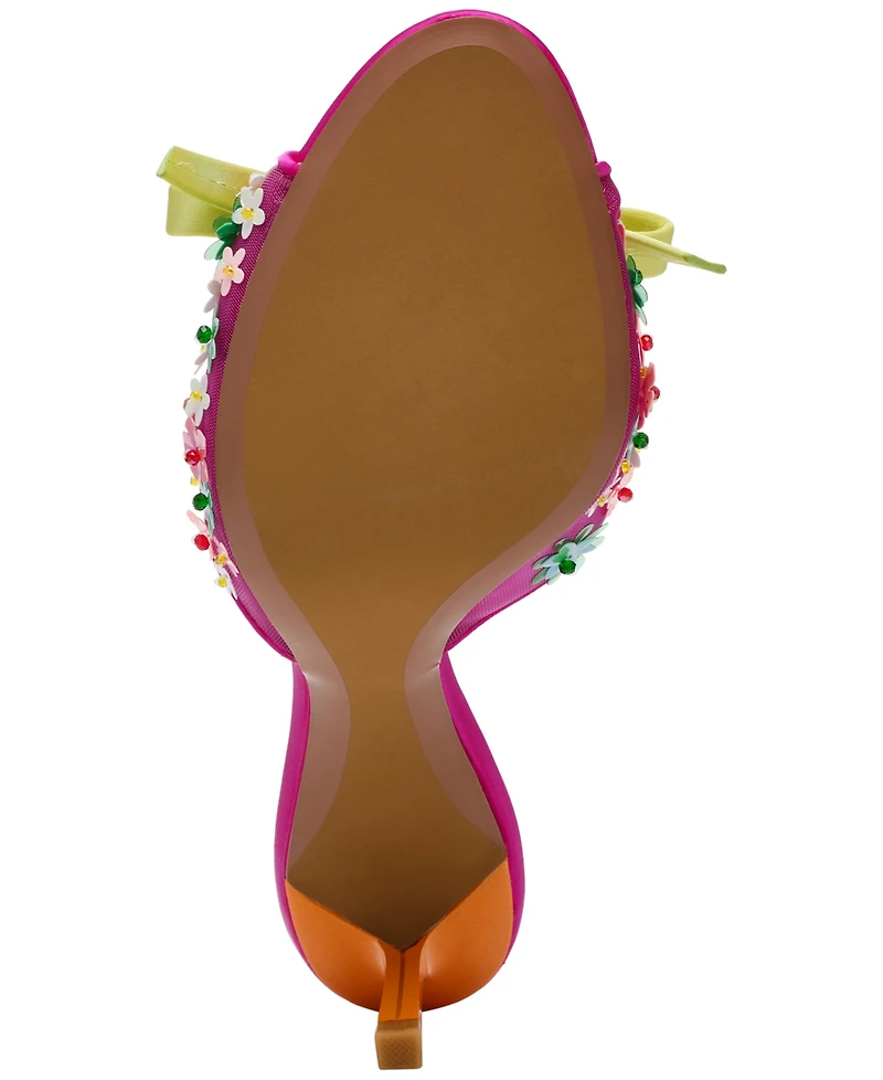 Betsey Johnson Women's Naddia Ditzy Floral Stiletto Slip-On Mules
