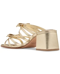 kate spade new york Women's Carolina Bow-Trim Block-Heel Sandals