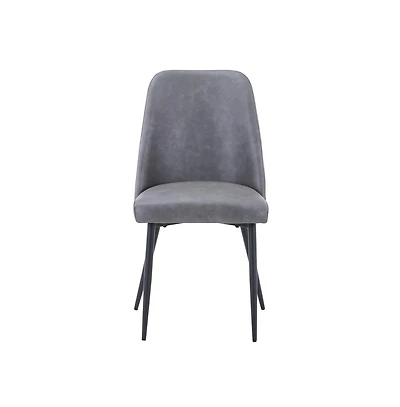 Maddox Mid-Century Modern Faux Leather Upholstered Dining Chair (Set of 2)