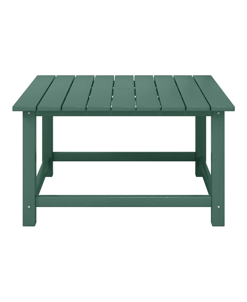 5-Piece Hdpe Adirondack Chair Outdoor Patio Square Table Conversation Set