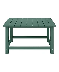 5-Piece Hdpe Adirondack Chair Outdoor Patio Square Table Conversation Set