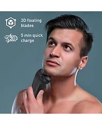 The Ultimate Men's Grooming & Relaxation Bundle – Beard Care, Electric Shaver, and Massage Gun