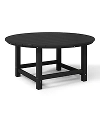 5-Piece Outdoor Patio Hdpe Adirondack Chair With Round Coffee Table Conversation Set