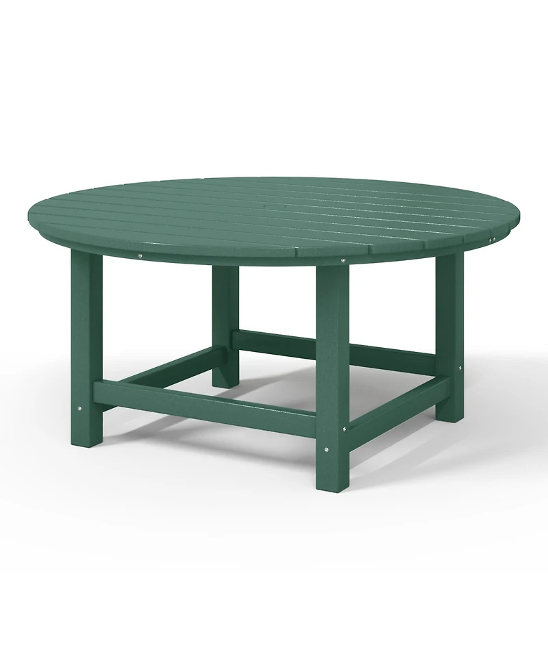 Low Outdoor Hdpe Round Patio Coffee Table