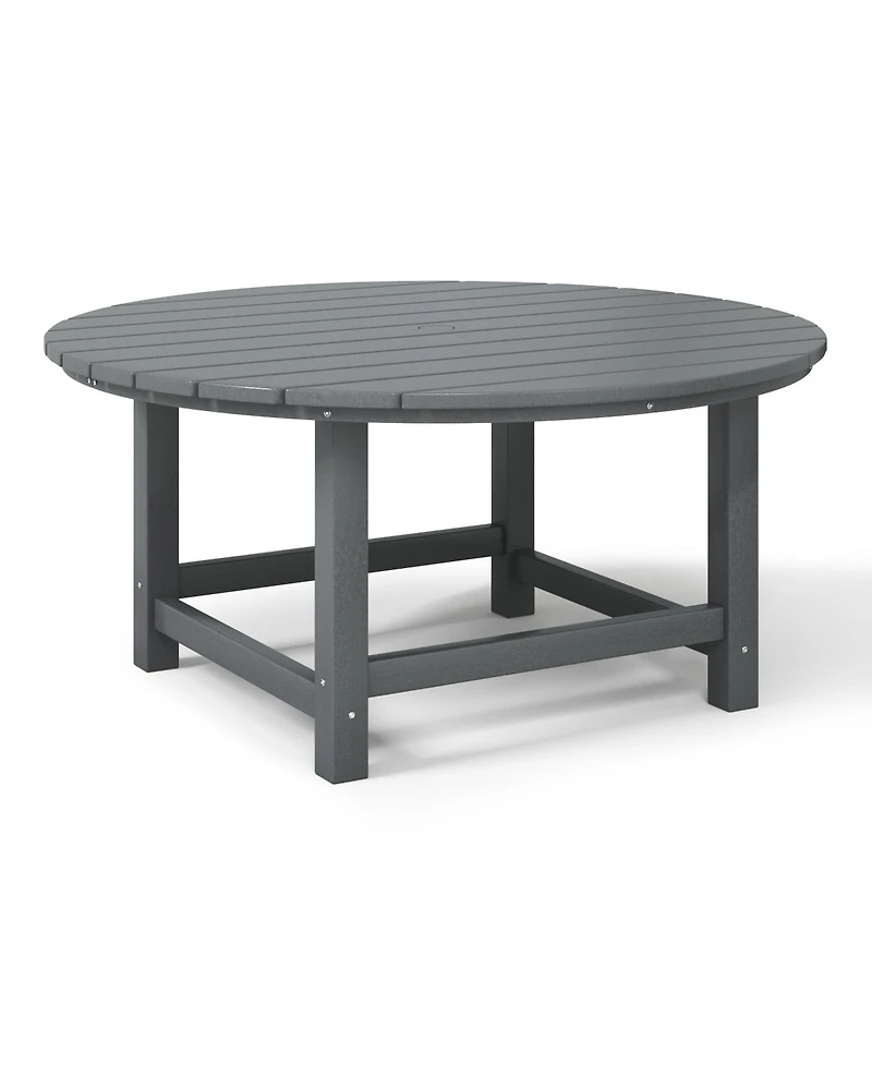 Low Outdoor Hdpe Round Patio Coffee Table