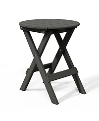 Hdpe Outdoor 24.5 Inch Round Portable Folding Patio Dining Table