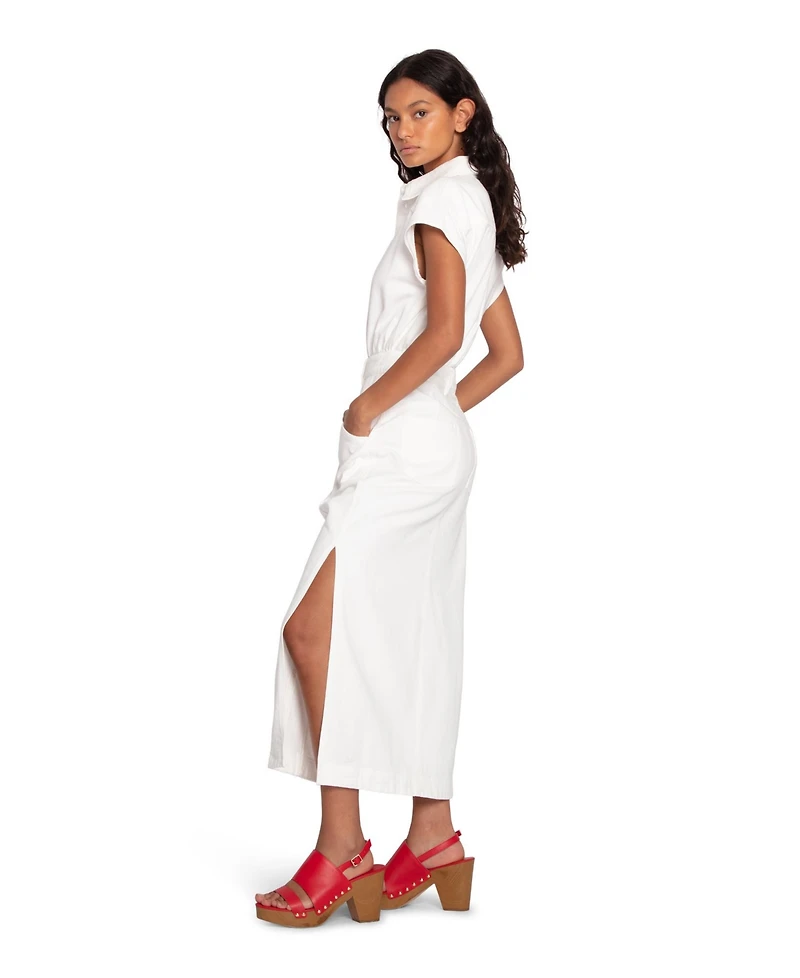 Belle & Bloom Sundown Denim Midi Shirt Dress