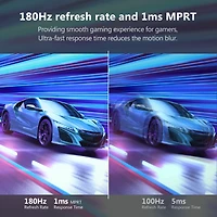 Z-edge 32" 2560 x 1440 Qhd 170Hz 1ms 2K Curved Gaming Monitor, Hdmi x 2, Dp x 2, FreeSync, Support Wall Mount